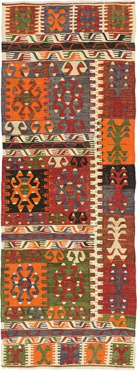 Vintage Çal KilimYolluk - 90 cm x 245 cm