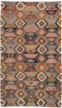 Vintage Tavas Kilim Rug - 6' 3" x 9' 9" (75" x 117")
