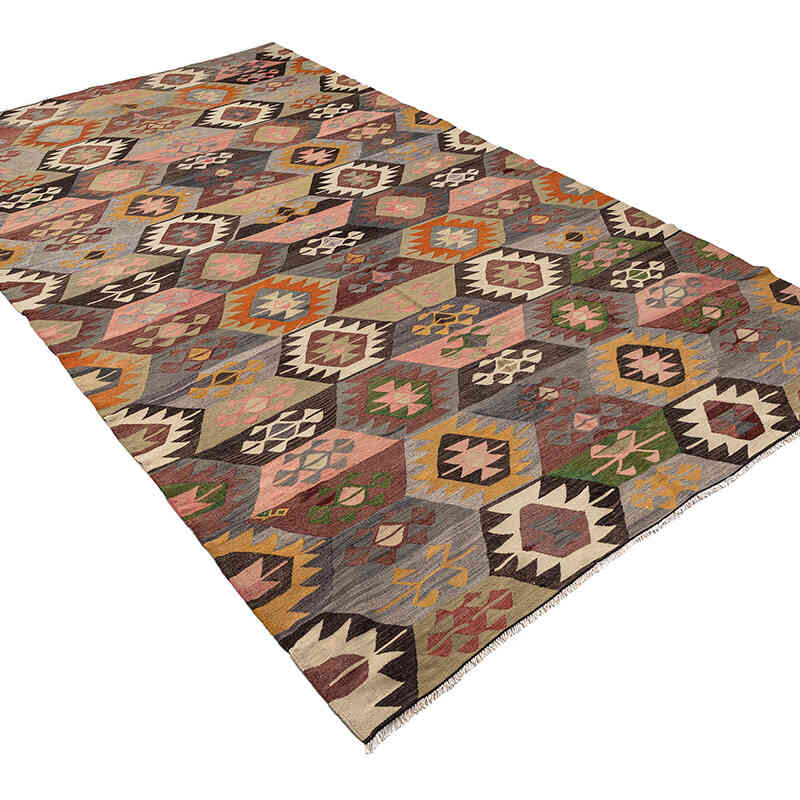 Vintage Tavas Kilim Rug - 6' 3" x 9' 9" (75" x 117") - K0080671
