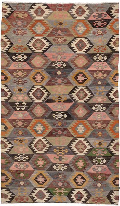 Vintage Tavas Kilim Rug - 191 cm x 298 cm