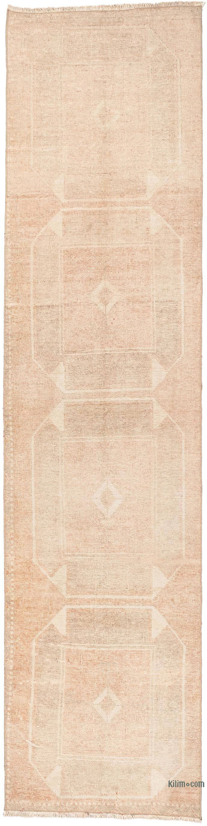Pasillo Vintage Turco Anudado a Mano - 81 cm x 332 cm - K0080676