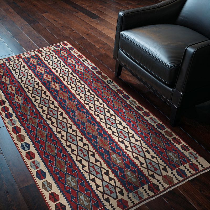Vintage Van Kilim Rug - 3' 7" x 6' 2" (43" x 74") - K0080679