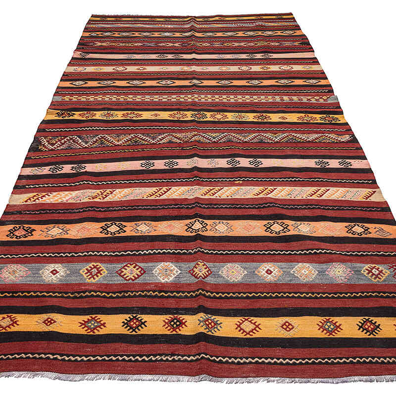 Vintage Sivas Kilim Rug - 5' 5" x 10' 1" (65" x 121") - K0080684