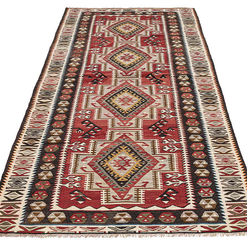 Vintage Adana Kilim Rug - 3' 8" x 8'  (44" x 96") - K0080687