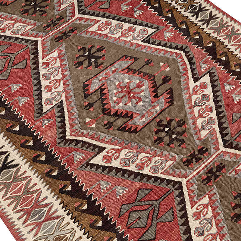 Vintage Adana Kilim Rug - 3' 10" x 8' 11" (46" x 107") - K0080689
