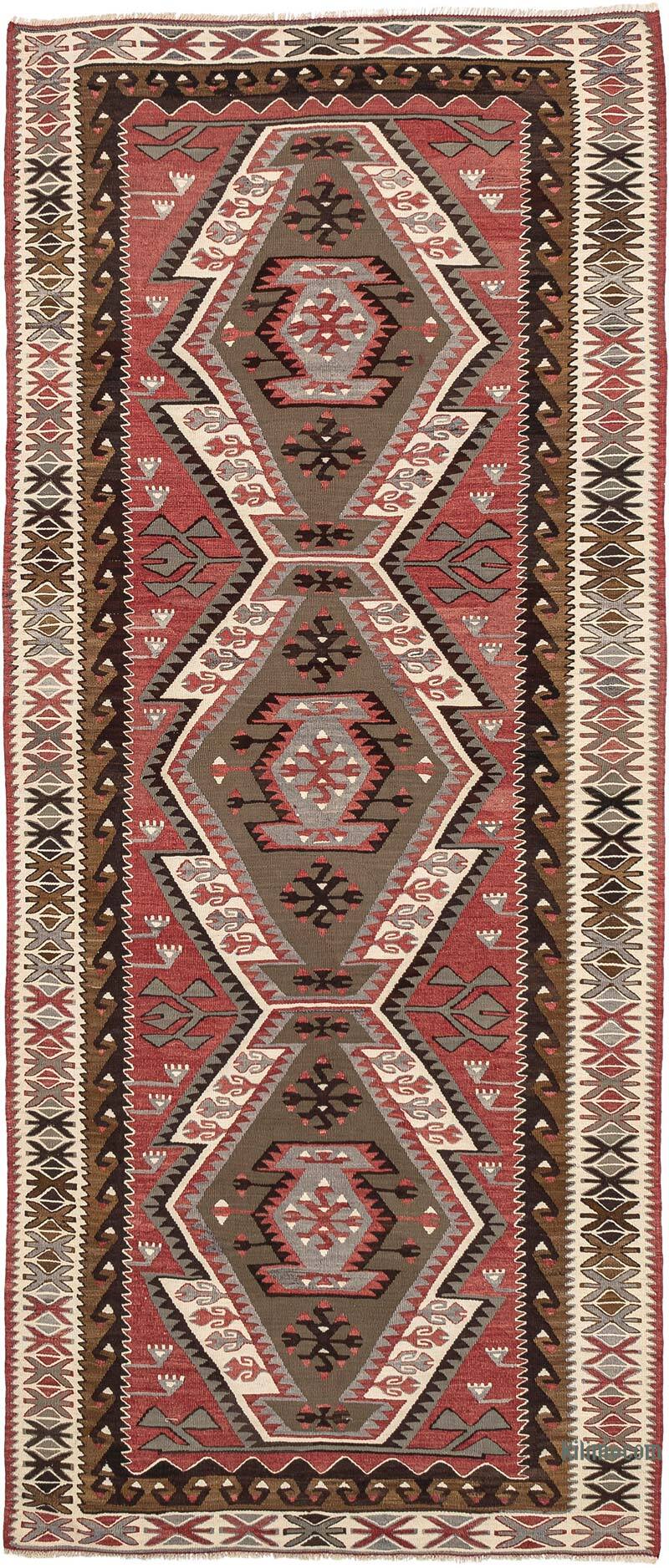 Vintage Adana Kilim Rug - 3' 10" x 8' 11" (46" x 107") - K0080689