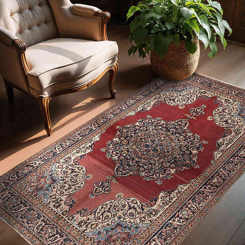 Vintage Turkish Hand-Knotted Rug - 4' 6" x 6' 5" (54" x 77") - K0080691