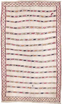 Vintage Anatolian Hemp Kilim Rug - 5' 8" x 9' 5" (68" x 113")