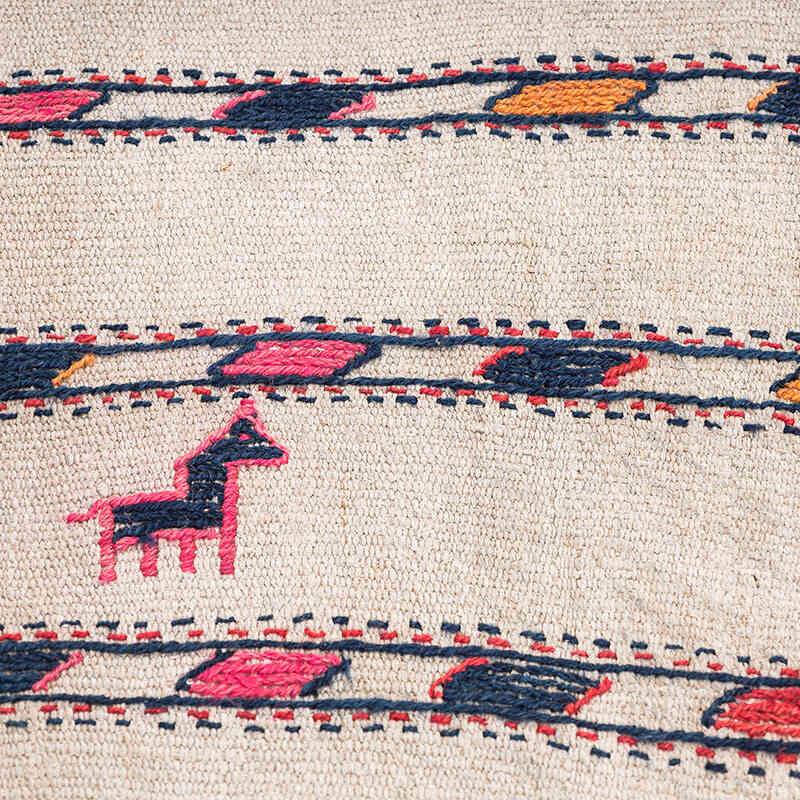 Vintage Anatolian Hemp Kilim Rug - 5' 8" x 9' 5" (68" x 113") - K0080700