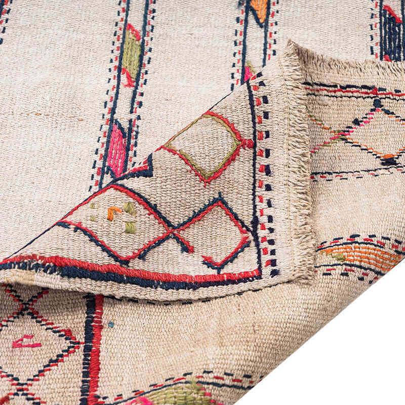 Vintage Anatolian Hemp Kilim Rug - 5' 8" x 9' 5" (68" x 113") - K0080700