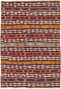 Vintage Denizli Kilim Rug - 5' 7" x 8'  (67" x 96")