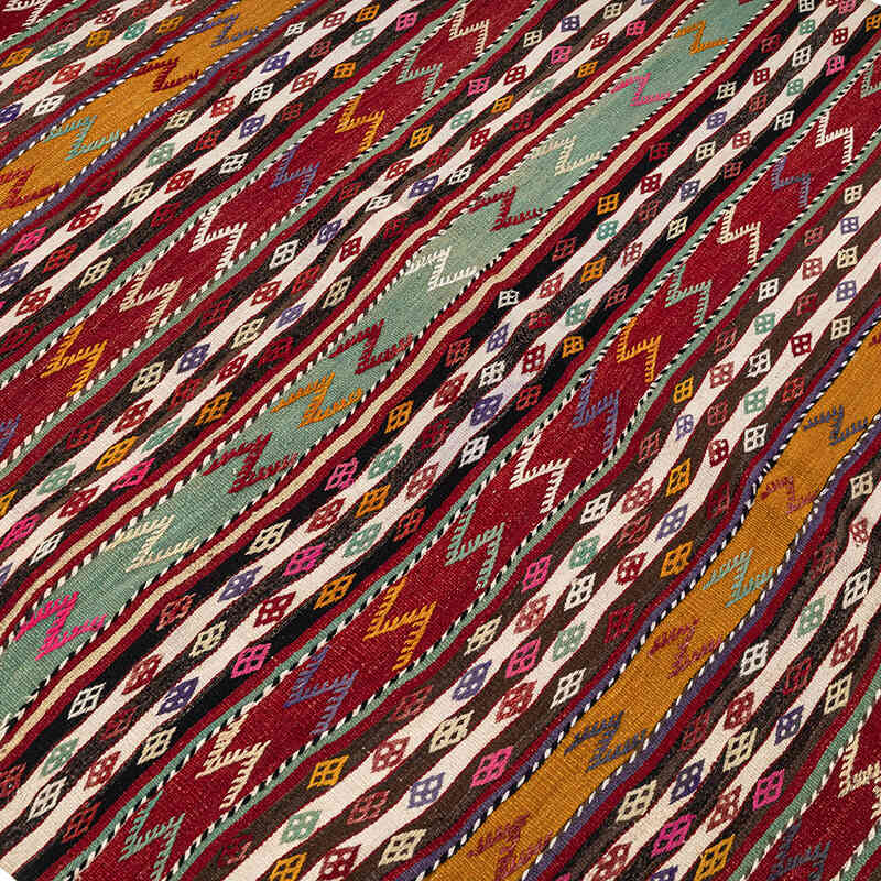Alfombra Vintage Denizli Kilim - 170 cm x 245 cm - K0080709