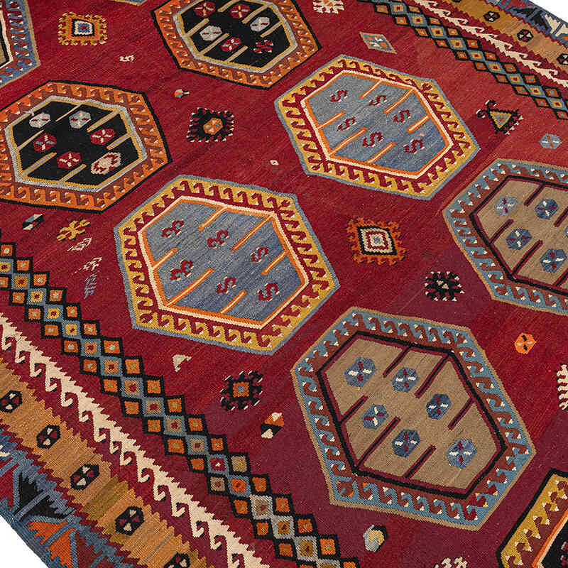 Vintage Sarkisla Kilim Rug - 6'  x 10' 2" (72" x 122") - K0080712