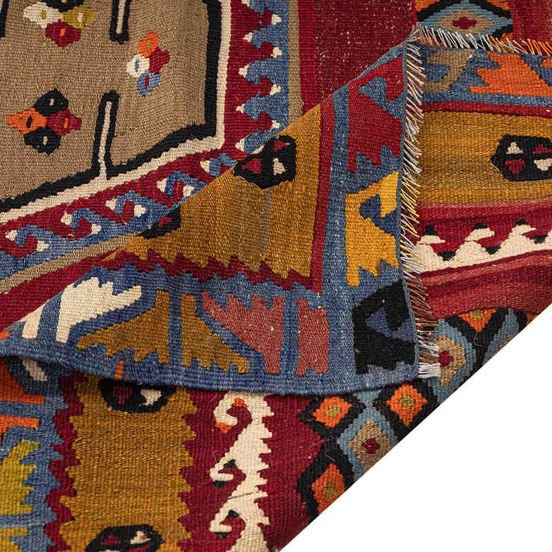 Vintage Sarkisla Kilim Rug - 6'  x 10' 2" (72" x 122") - K0080712