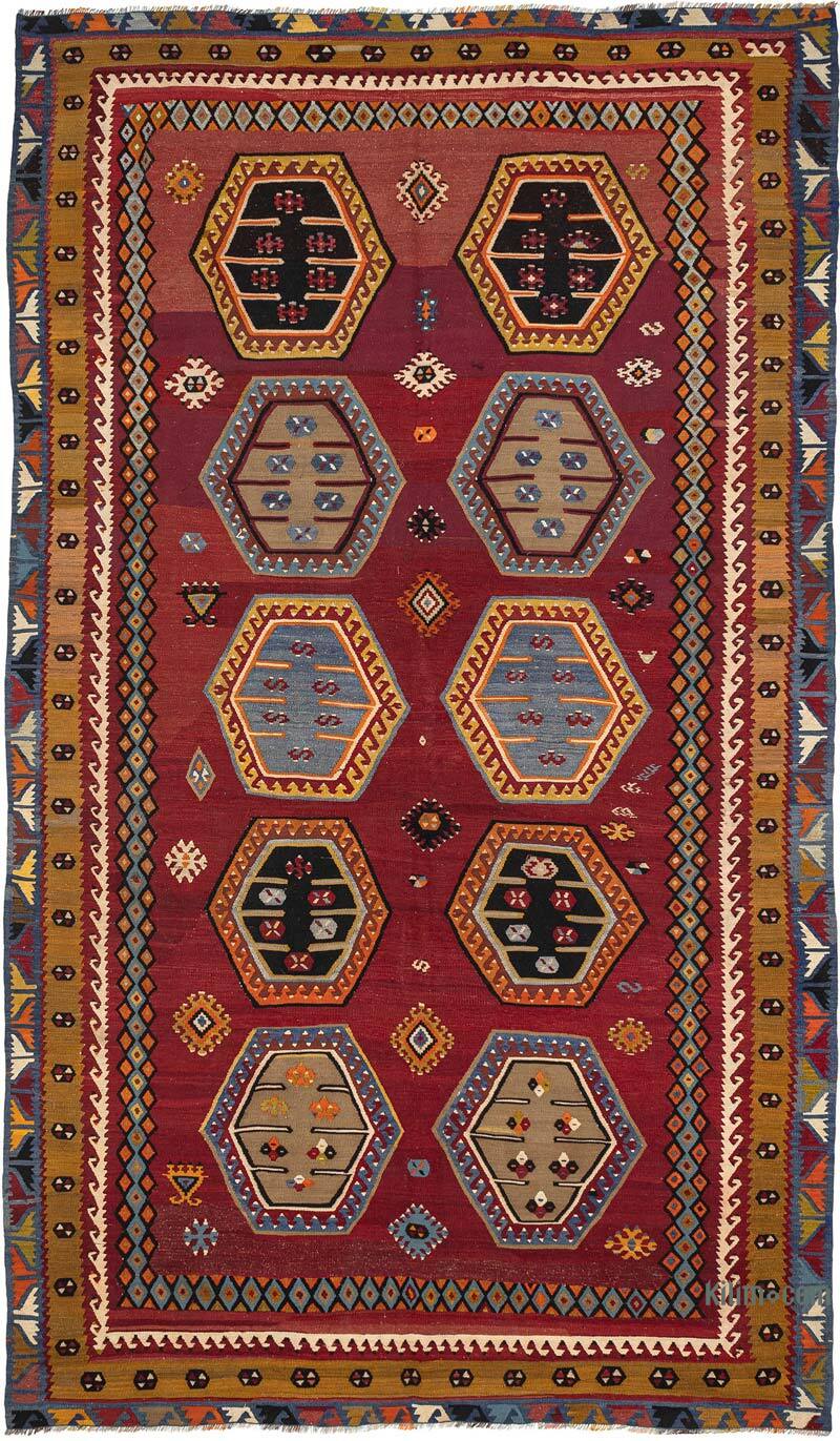 Vintage Sarkisla Kilim Rug - 6'  x 10' 2" (72" x 122") - K0080712