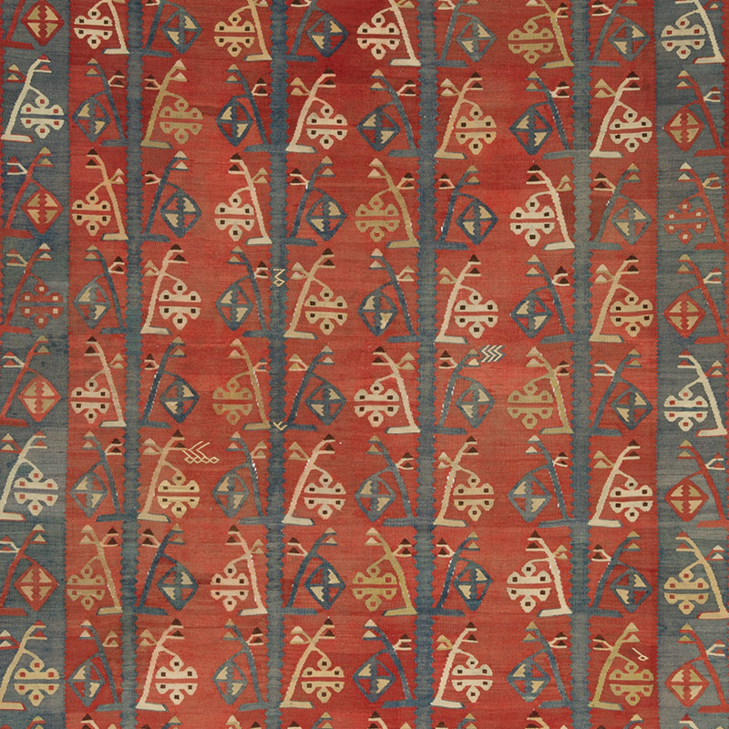 Vintage Sharkoy Kilim Rug - 9'  x 12' 4" (108" x 148") - K0080717