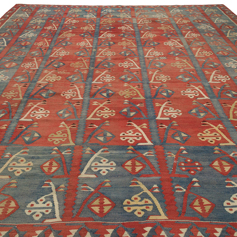 Vintage Sharkoy Kilim Rug - 9'  x 12' 4" (108" x 148") - K0080717