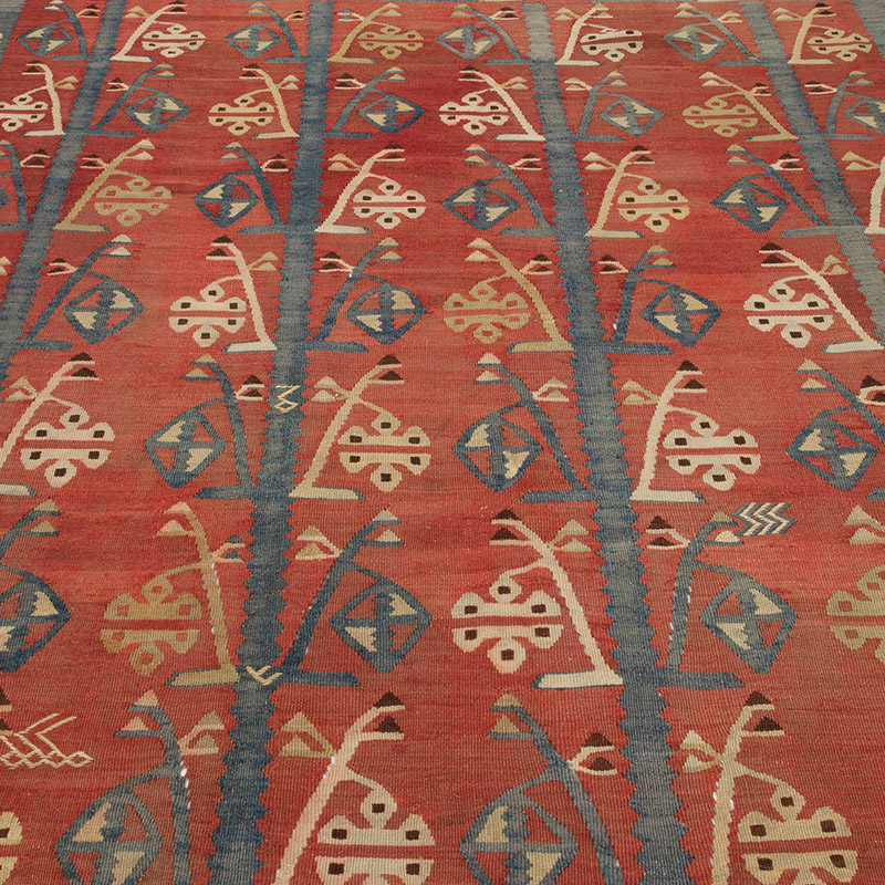Vintage Sharkoy Kilim Rug - 9'  x 12' 4" (108" x 148") - K0080717