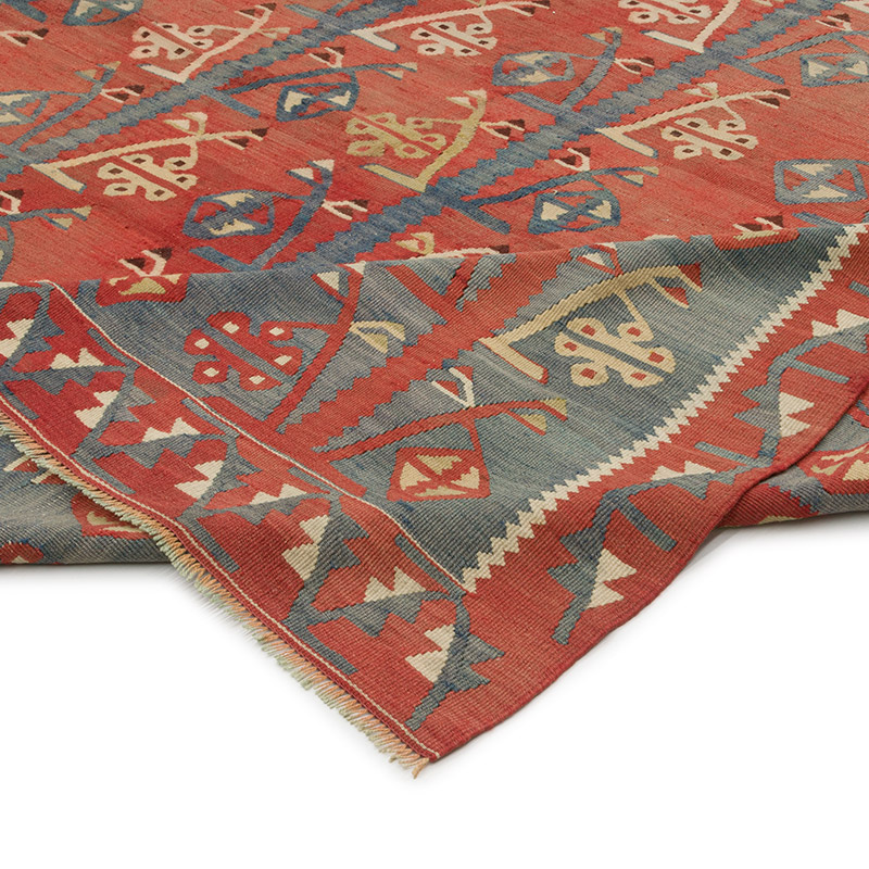 Vintage Sharkoy Kilim Rug - 9'  x 12' 4" (108" x 148") - K0080717