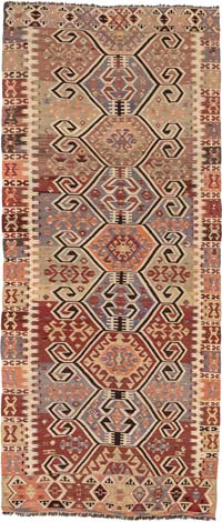 Vintage Aydin Kilim Rug - 4' 2" x 9' 5" (50" x 113")