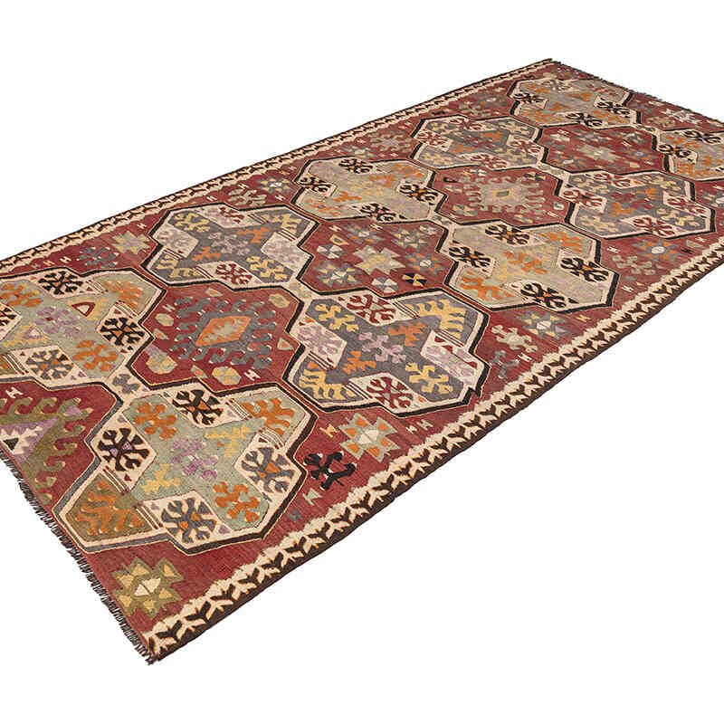 Vintage Adana Kilim Rug - 4' 7" x 9' 9" (55" x 117") - K0080722