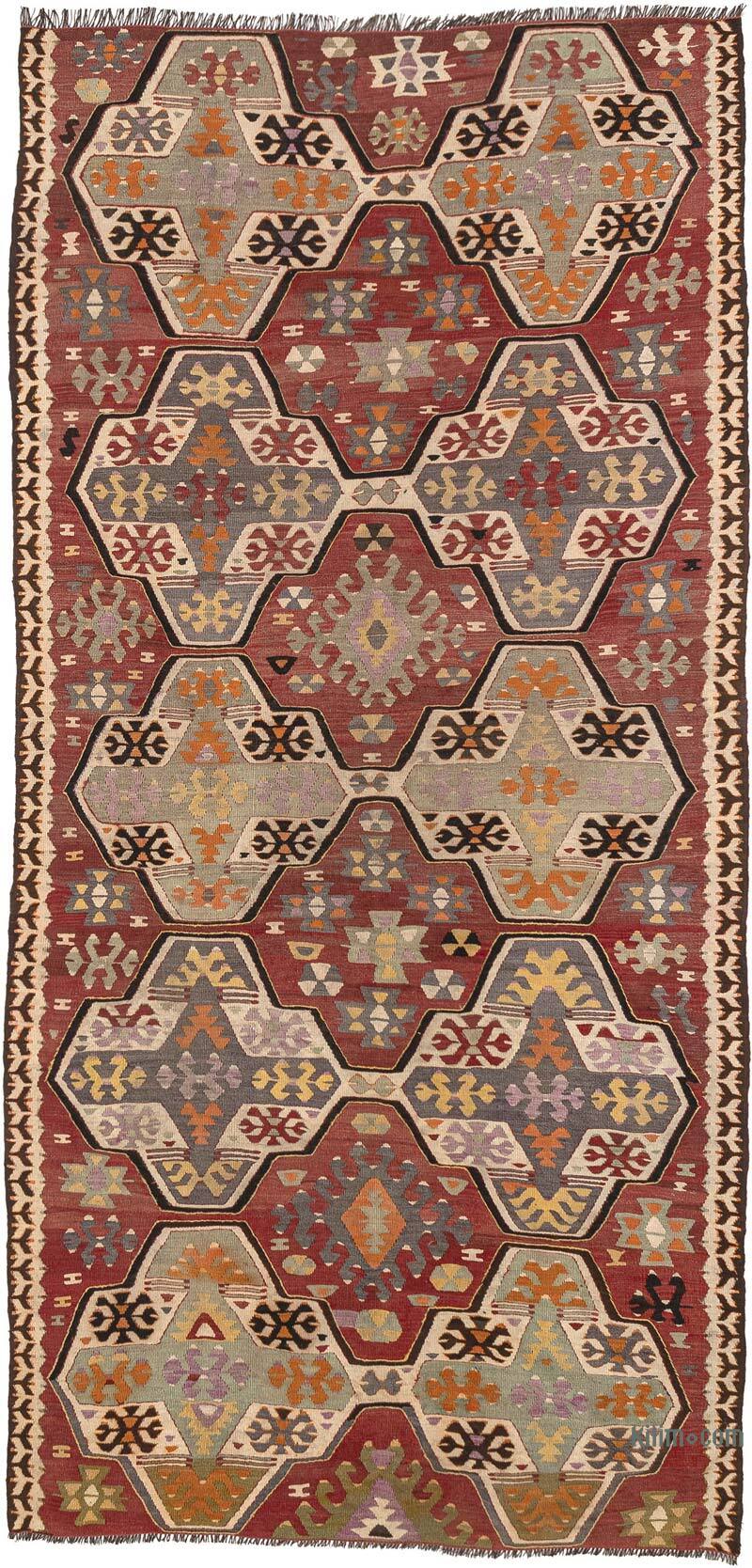 Vintage Adana Kilim Rug - 4' 7" x 9' 9" (55" x 117") - K0080722