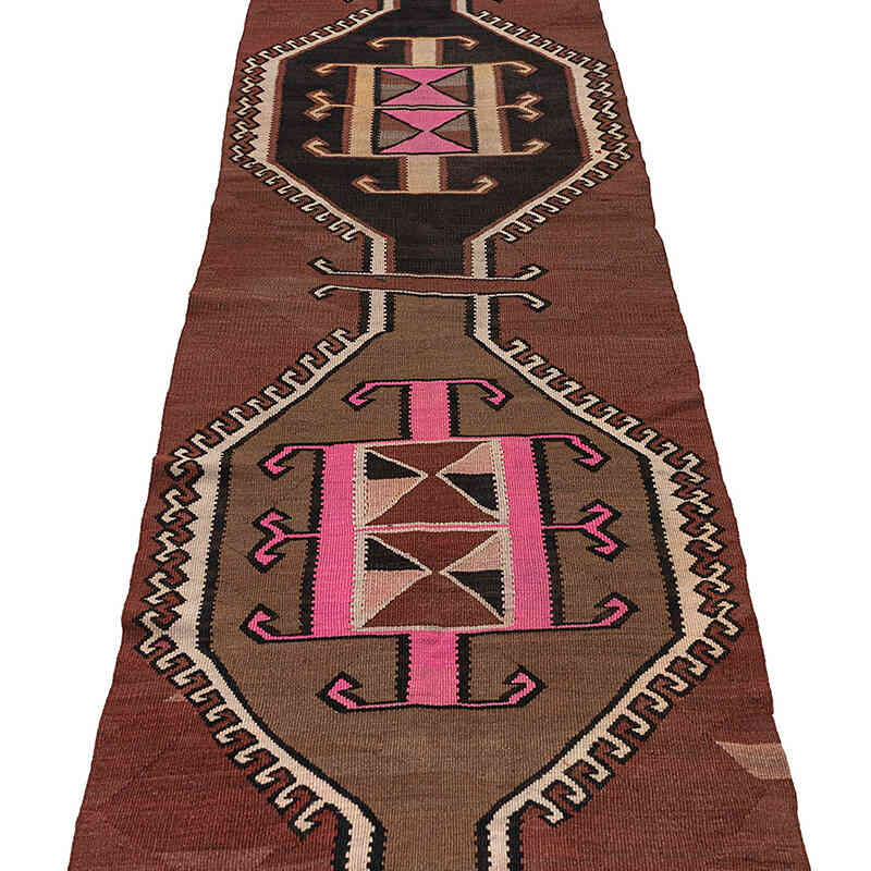 Vintage Kars Kilim Runner - 2' 7" x 12' 8" (31" x 152") - K0080723
