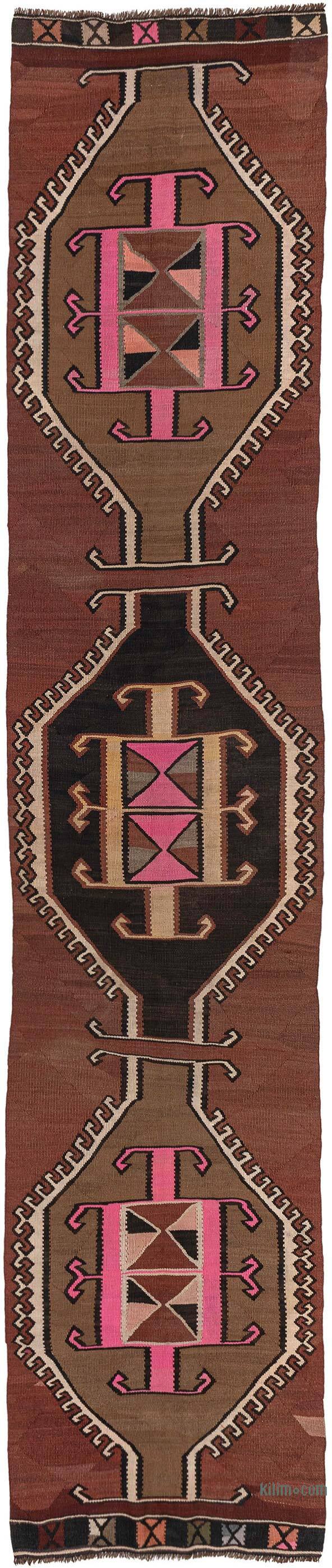Vintage Kars Kilim Runner - 2' 7" x 12' 8" (31" x 152") - K0080723