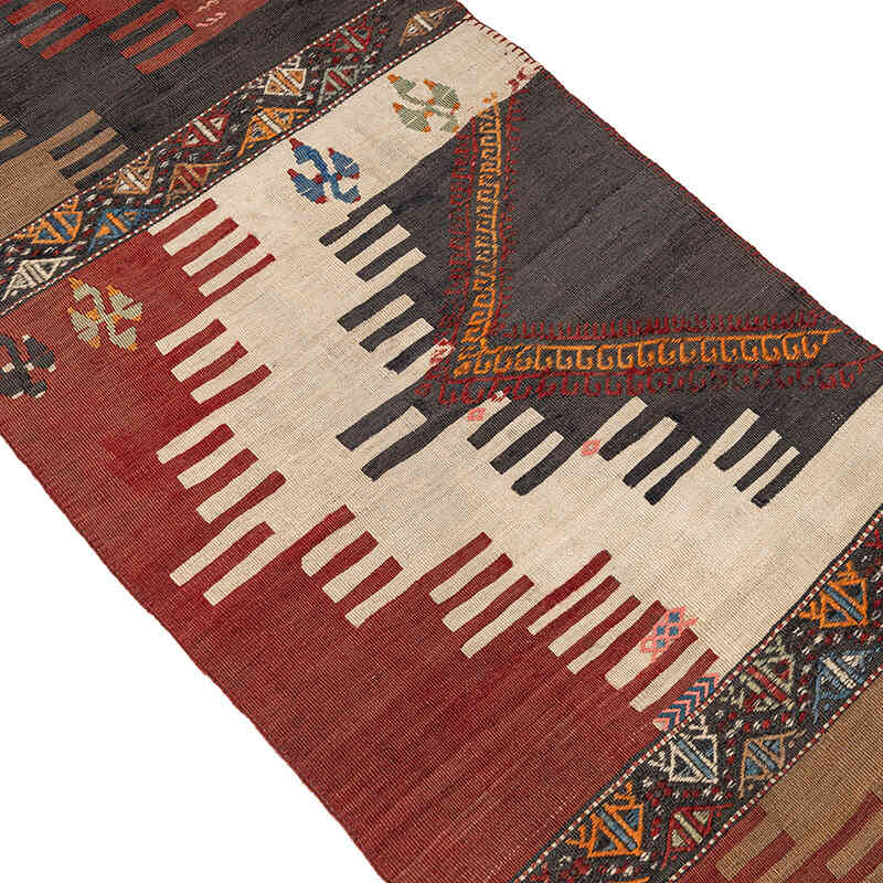 Vintage Sivas Kilim Runner - 2' 4" x 10' 7" (28" x 127") - K0080726