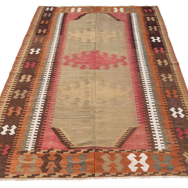 Vintage Sivas Kilim Rug - 4' 1" x 7' 1" (49" x 85") - K0080730