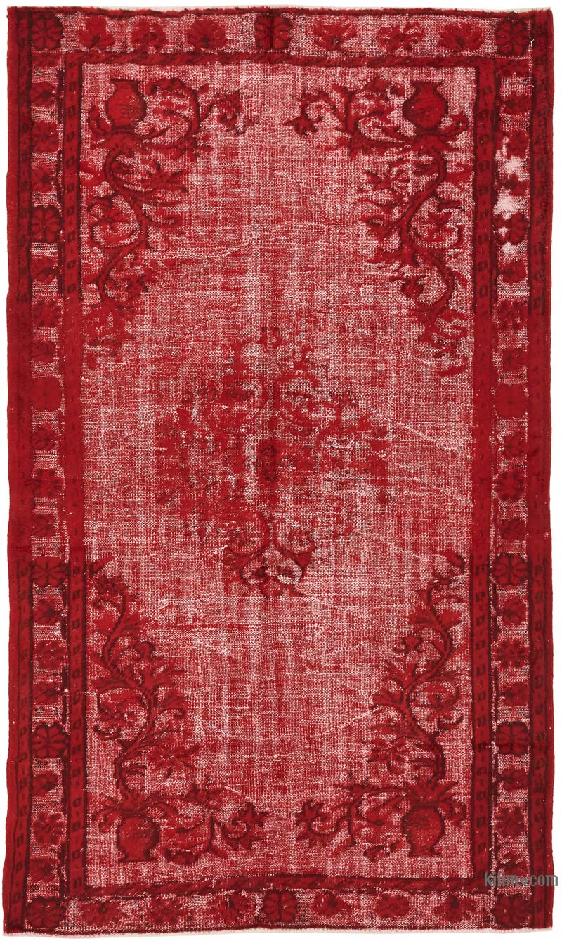 Hand Carved Over-Dyed Rug - 5'  x 8' 4" (60" x 100") - K0080732