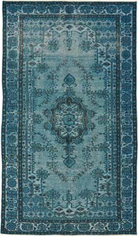 Hand Carved Over-Dyed Rug - 4' 10" x 8' 7" (58" x 103")