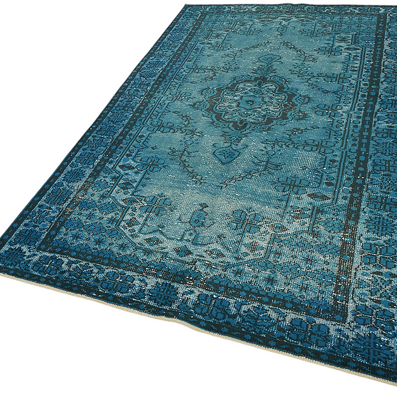 Alfombra Tallada a Mano Sobre Teñida - 148 cm x 261 cm - K0080733