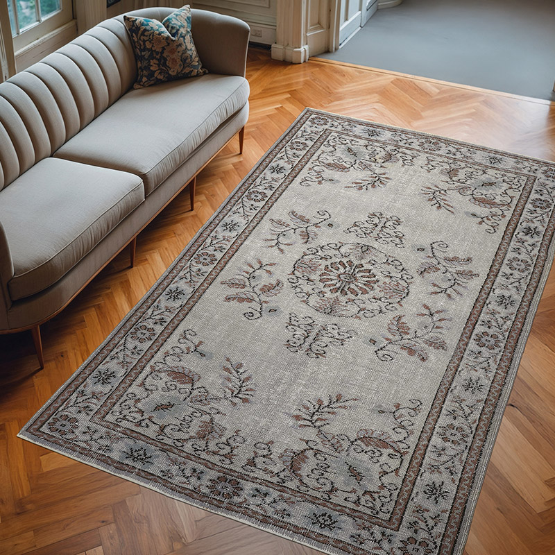 Alfombra Tallada a Mano Sobre Teñida - 183 cm x 287 cm - K0080738