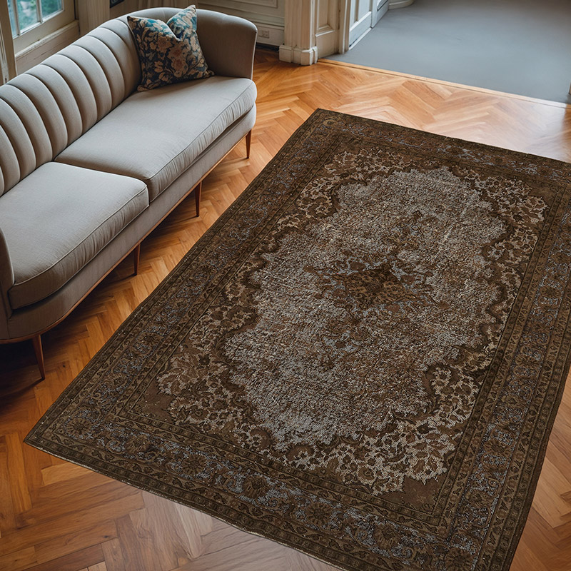 El Oyması Boyalı Halı - 218 cm x 317 cm - K0080739