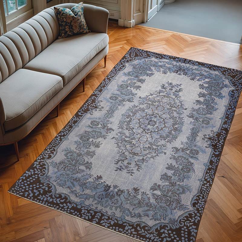 Hand Carved Over-Dyed Rug - 5' 8" x 9' 4" (68" x 112") - K0080740
