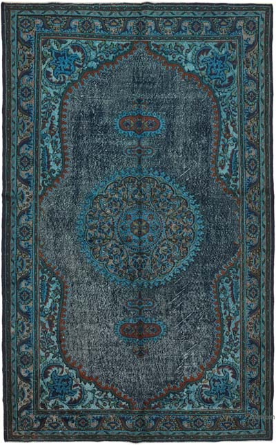 Hand Carved Over-Dyed Rug - 6' 9" x 10' 11" (81" x 131")