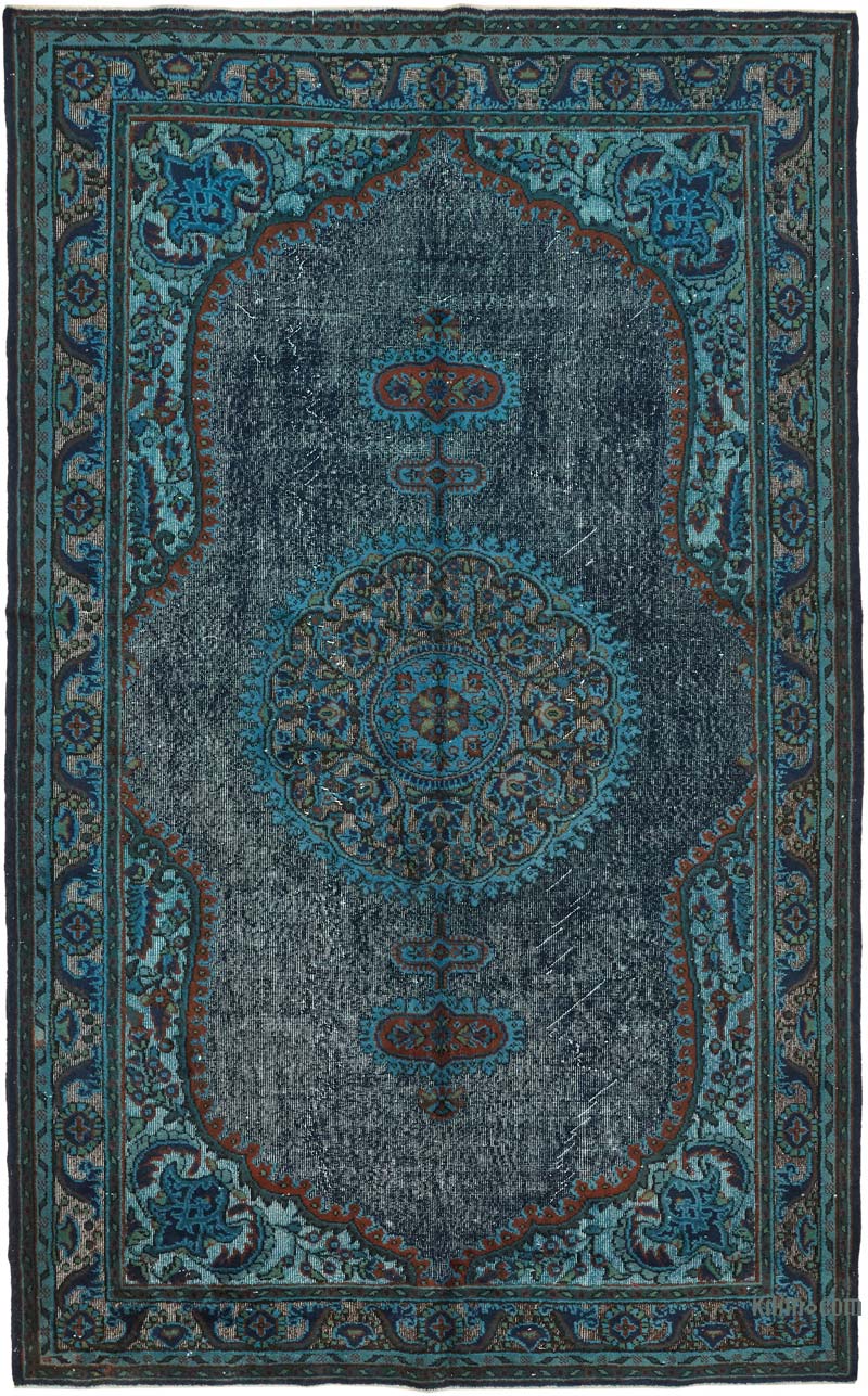 Hand Carved Over-Dyed Rug - 6' 9" x 10' 11" (81" x 131") - K0080741