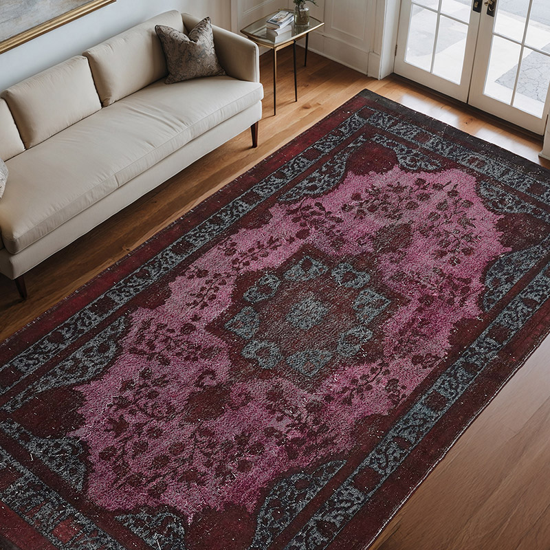 El Oyması Boyalı Halı - 212 cm x 354 cm - K0080746
