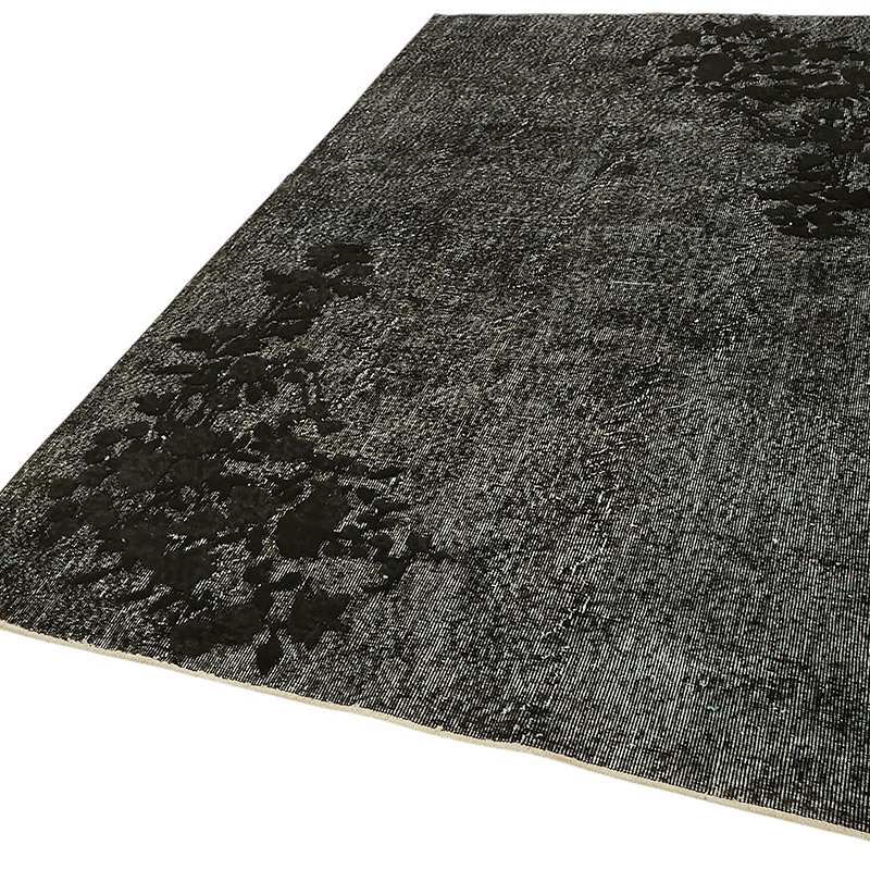 Siyah El Oyması Boyalı Halı - 164 cm x 280 cm - K0080748