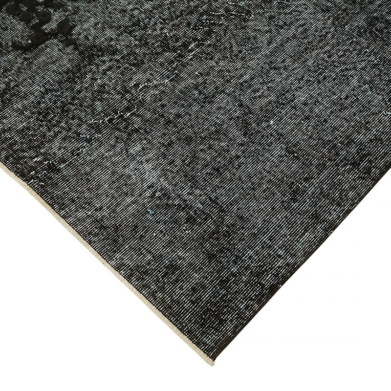 Siyah El Oyması Boyalı Halı - 164 cm x 280 cm - K0080748