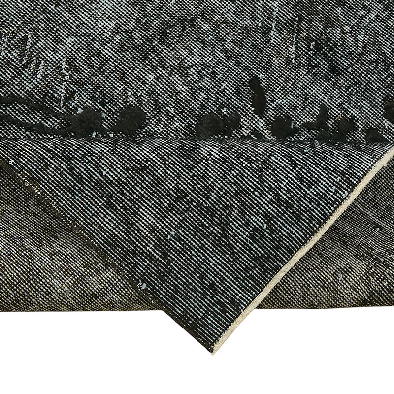 Siyah El Oyması Boyalı Halı - 164 cm x 280 cm - K0080748