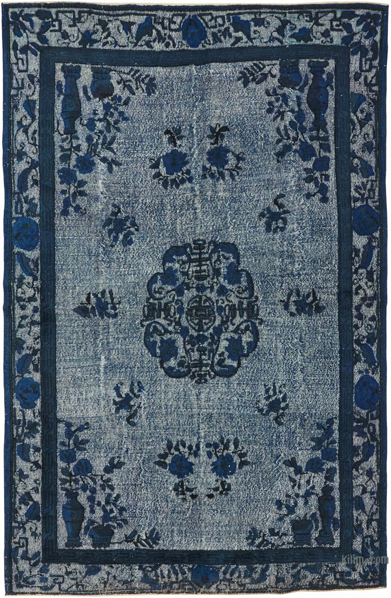 Alfombra Tallada a Mano Sobre Teñida - 209 cm x 324 cm - K0080750