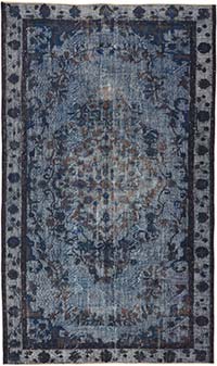 Hand Carved Over-Dyed Rug - 5' 7" x 9' 5" (67" x 113")
