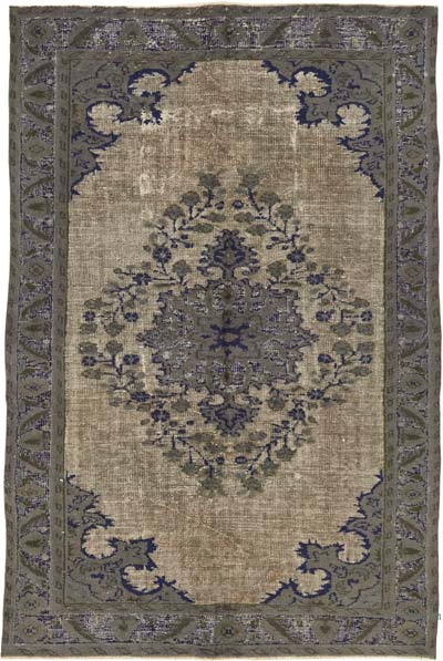 Hand Carved Over-Dyed Rug - 5' 11" x 8' 10" (71" x 106")