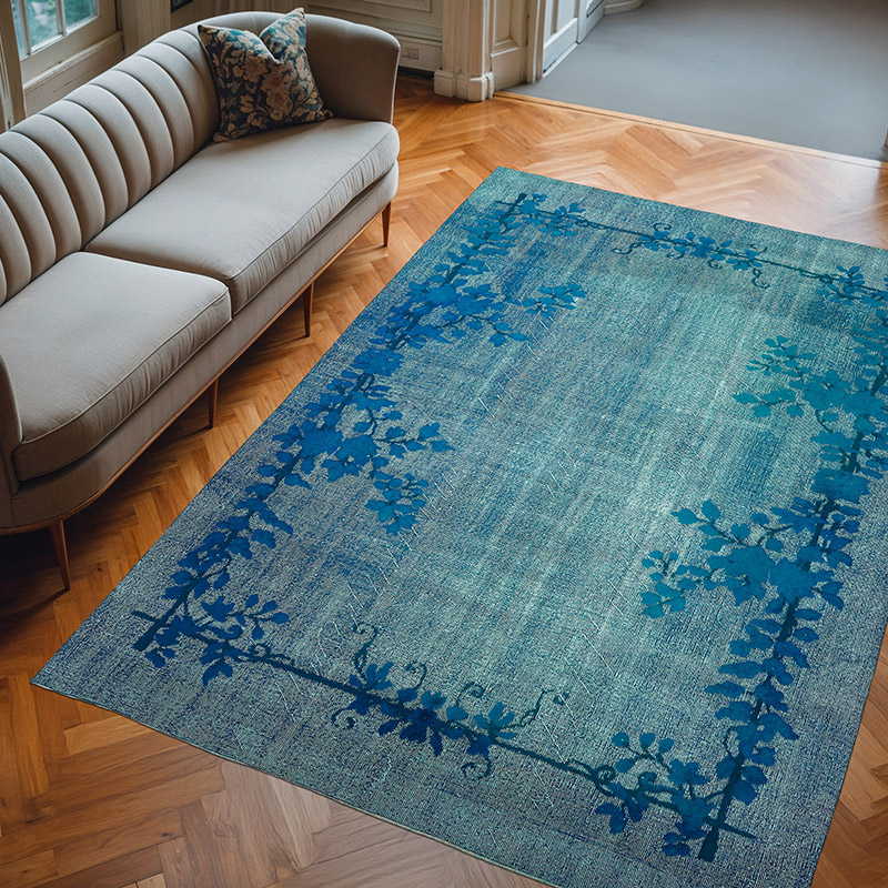 Hand Carved Over-Dyed Rug - 7' 1" x 9' 10" (85" x 118") - K0080757