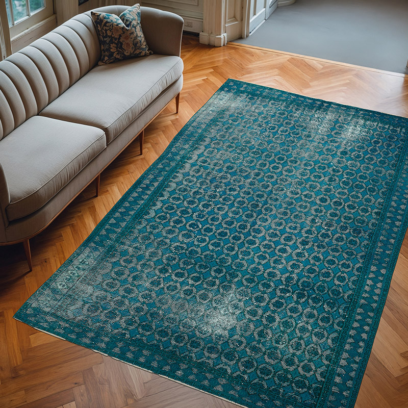 El Oyması Boyalı Halı - 194 cm x 289 cm - K0080758