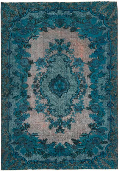 Hand Carved Over-Dyed Rug - 6' 11" x 9' 8" (83" x 116")