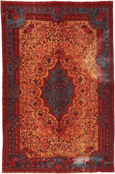 El Oyması Boyalı Halı - 207 cm x 318 cm