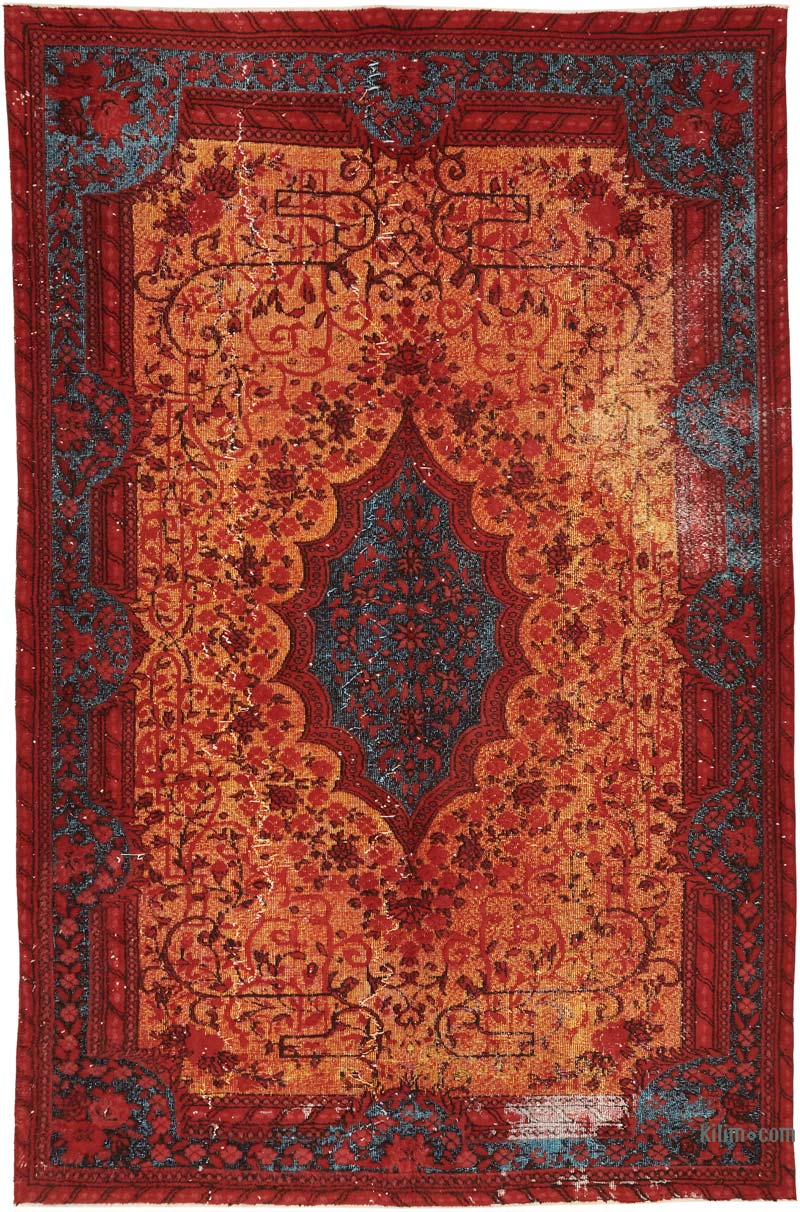 Alfombra Tallada a Mano Sobre Teñida - 207 cm x 318 cm - K0080764